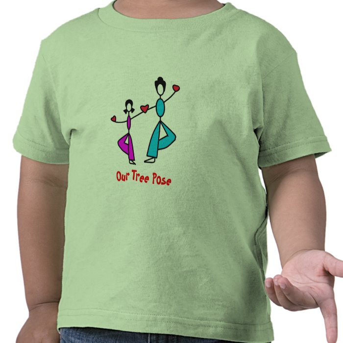 Mom and Daughter's Tree Pose   Yoga Shirts