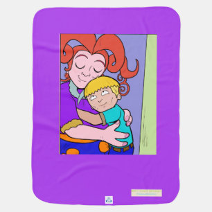 Mom and her Boy share a hug baby blanket
