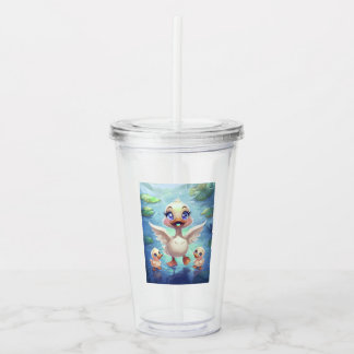 Mom and her Ducklings Acrylic Tumbler