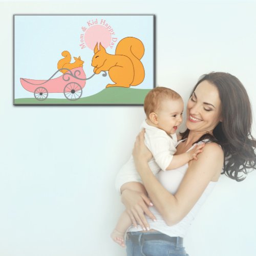 Mom and Kid Happy Day Canvas Print