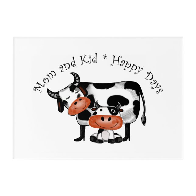 Mom and Kid * Happy Days Acrylic Print (Front)
