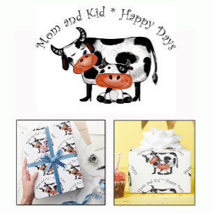 Mom and Kid Happy Days Wrapping Paper