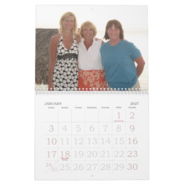mom and linda calendar (Jan 2027)