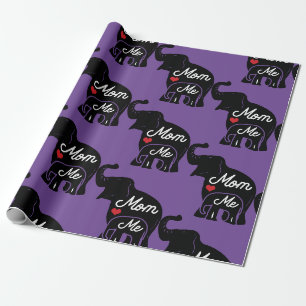 Mom and Me Elephant Wrapping Paper