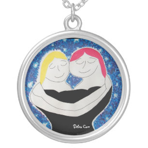 Mom and Me-necklace Silver Plated Necklace