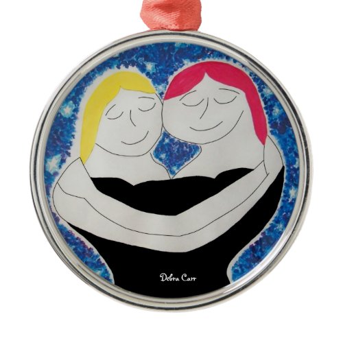 Mom and Me-premium round ornament