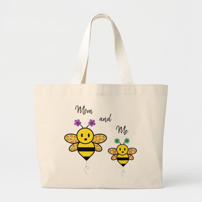 Mom and Me Whimsical Geo Shape Baby Tote Bag (Front)