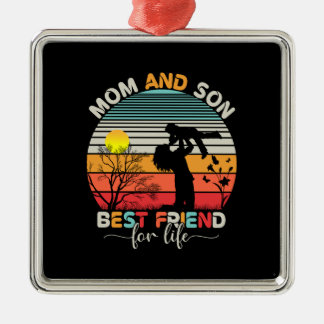 Mom And Son Best Friend Metal Ornament