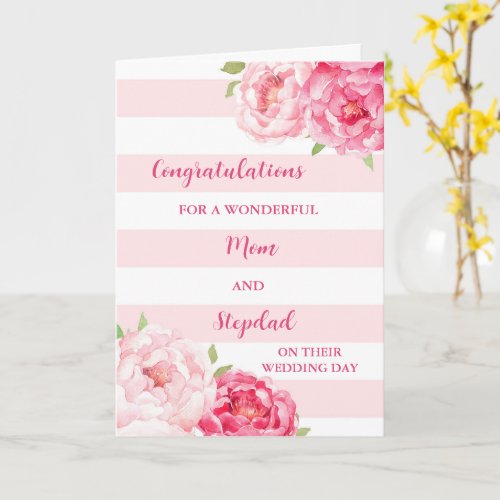 Mom and Stepdad Wedding Day Congratulations Card