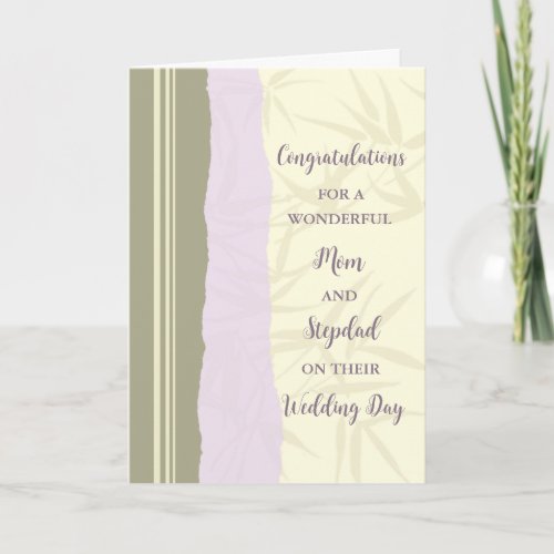 Mom and Stepdad Wedding Day Congratulations Card