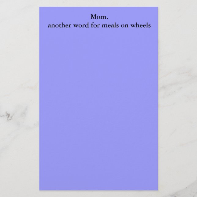 Mom.another word for meals on wheels stationery (Front)