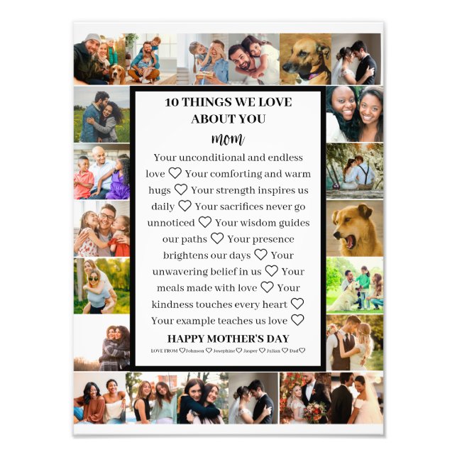 Mom appreciation | Mothers Day 22 Photo Collage (Front)