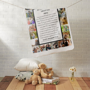 Mom appreciation   Mothers Day 22 Photo Collage Baby Blanket