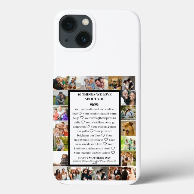 Mom appreciation | Mothers Day 22 Photo Collage Case-Mate iPhone Case (Back)