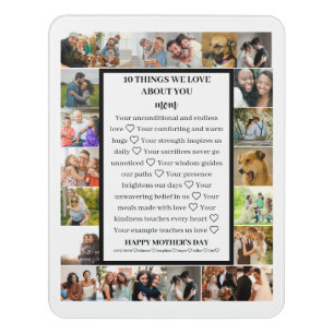 Mom appreciation   Mothers Day 22 Photo Collage Door Sign