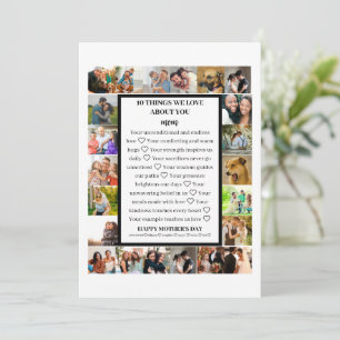 Mom appreciation Mothers Day 22 Photo Collage Holiday Card