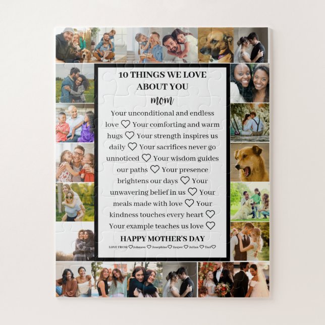 Mom appreciation | Mothers Day 22 Photo Collage Jigsaw Puzzle (Vertical)