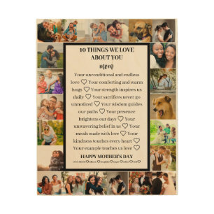 Mom appreciation Mothers Day 22 Photo Collage Wood Wall Art