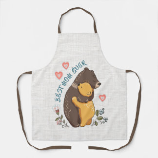 Mom apron, mother day gift, the Best mom ever Apron