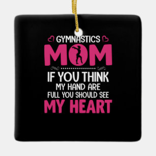 Mom Art Gymnastics Mom Ceramic Ornament