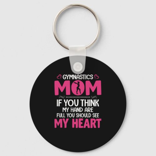 Mom Art Gymnastics Mom Keychain