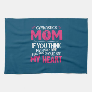 Mom Art Gymnastics Mom Kitchen Towel