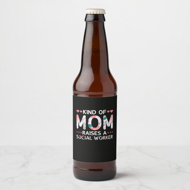 Mom Art Kind Of Mom Beer Bottle Label (Front)