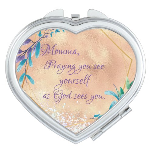 Mom As God Sees You Prayer Quote  Compact Mirror
