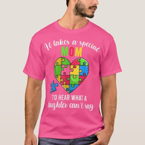Mom Autism Awareness Family Support Shirts Fun He T_Shirt