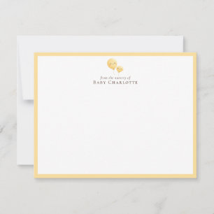 Mom & Baby Balloon Nursery Note Card. Personalized Card