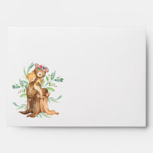 Mom & Baby Bear Neutral  Baby Shower Envelope