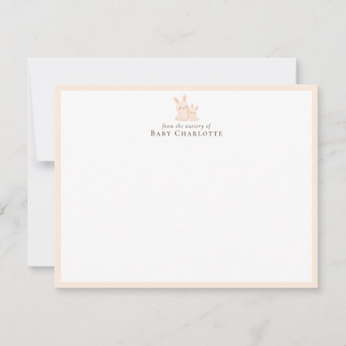 Mom & Baby Bunny Nursery Note Card – Baby Shower