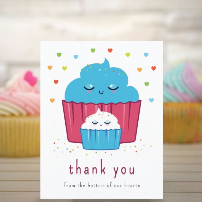 Mom & Baby Cupcake Thank You Card (Creator Uploaded)