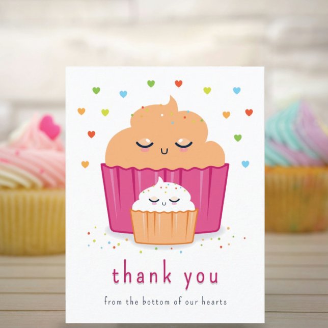 Mom & Baby Cupcake Thank You Card (Creator Uploaded)