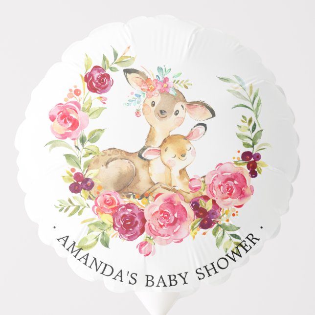Mom & Baby Deer Shower Balloon (Front)