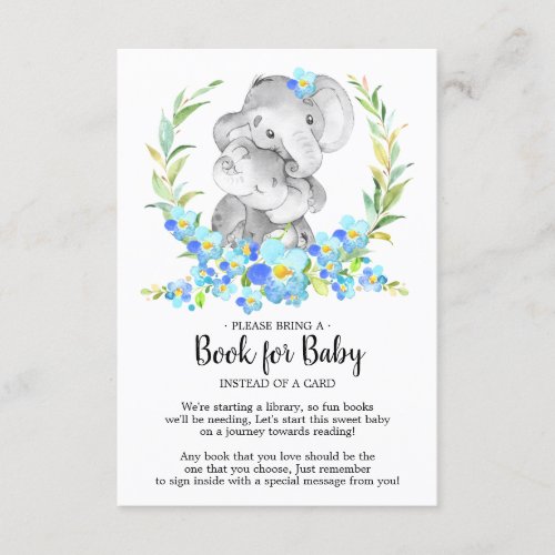 Mom  Baby Elephant Shower Book for Baby Card