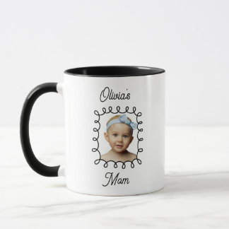 Mom Baby Face Photo Coffee Mug