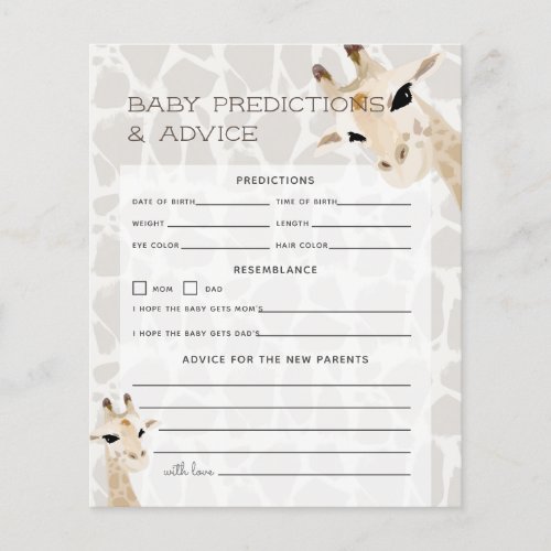 Mom  Baby Giraffe Baby Predictions  Advice