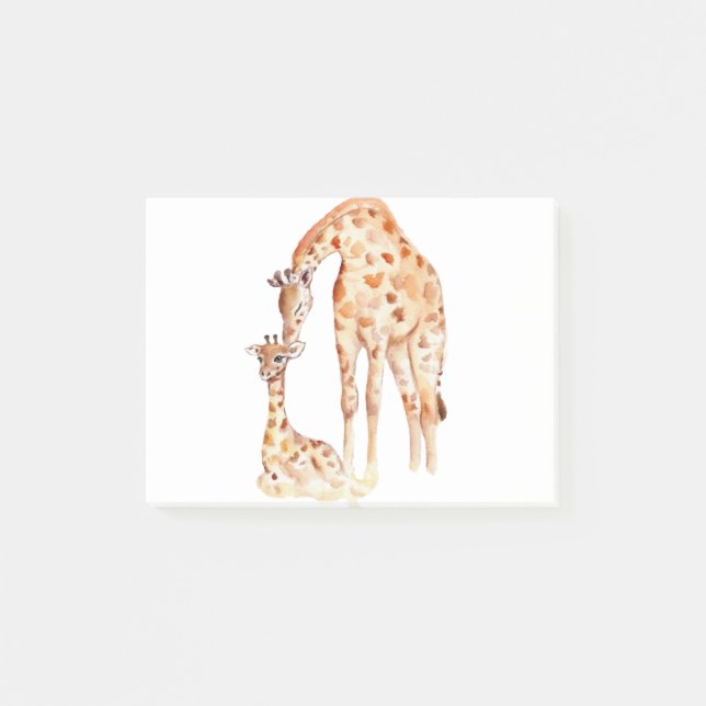 Mom & Baby Giraffe Post-it Notes (Front)
