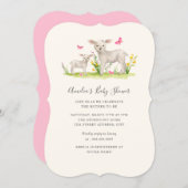 Mom Baby Sheep Sweet Baby Shower Invitation (Front/Back)