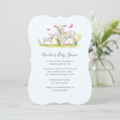 Mom Baby Sheep Sweet Baby Shower Invite (Standing Front)