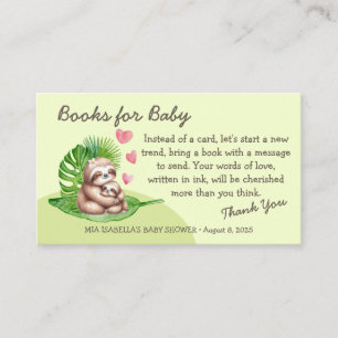 Mom & Baby Sloth - Books For Baby Enclosure Card
