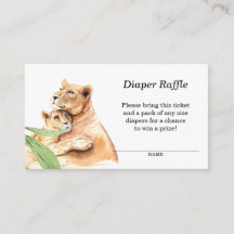 Mom & Baby Tiger Baby Diaper Raffle