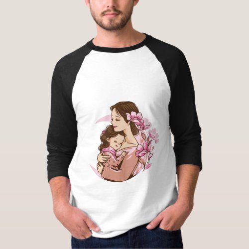 Mom baby women mothers Day T_Shirt