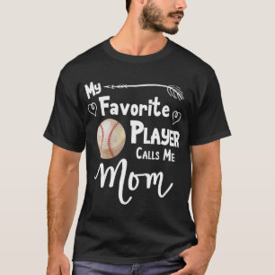 Mom Baseball Softball Game Fan Sports Favorite Pla T-Shirt