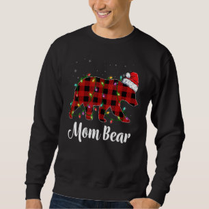 Mom Bear Buffalo Red Plaid Matching Family Christm Sweatshirt