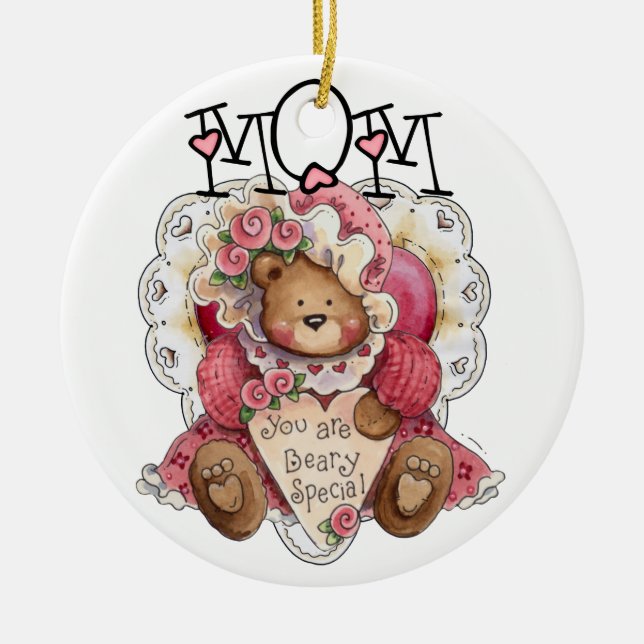 MOM - Beary Special - SRF Ceramic Ornament (Front)