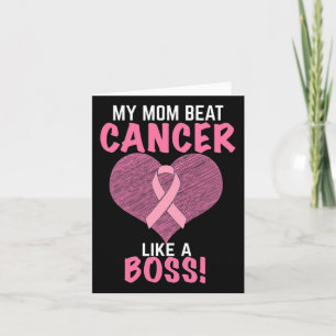 Mom Beat Breast Cancer - Survivor Awareness  Card