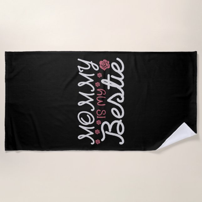 Mom - Beautiful Mother Beach Towel (Front)
