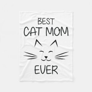Mom - Best Cat Mom ever Fleece Blanket
